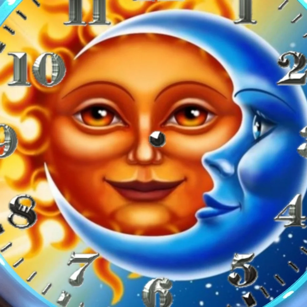 Sun n moon led lights clock